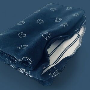 Baby Gap Navy Blue Galaxy Cotton Reversible Bear Face